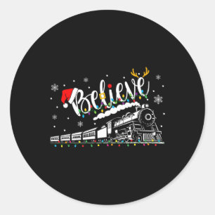 Geloven trein Kerstmis Noordpool Express F Ronde Sticker