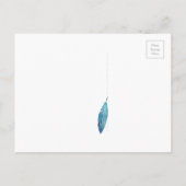 GELOVEN Typografie Blauwgroen Blauw Geel Waterverf Briefkaart (Achterkant)