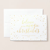 Geloven Vakantie Fotokaart | Echte gouden folie st Folie Kaarten (Voorkant met envelop)