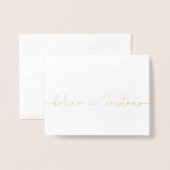 GELOVEN Vakantie Kaart Gold (Voorkant met envelop)