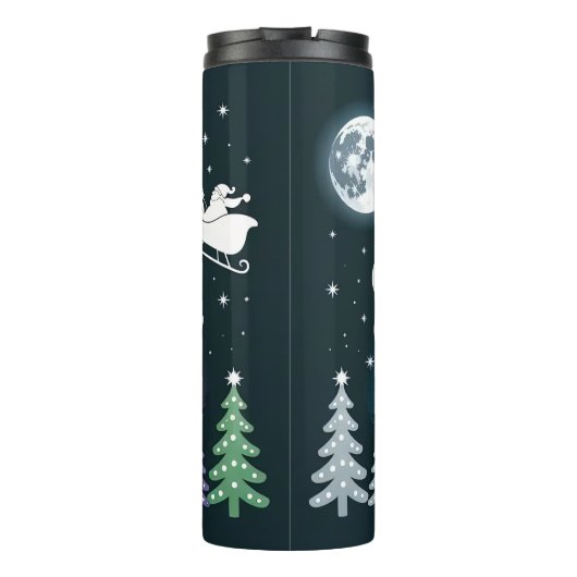 Geloven White Santa Rainbow Sky Thermosbeker (Achterkant)