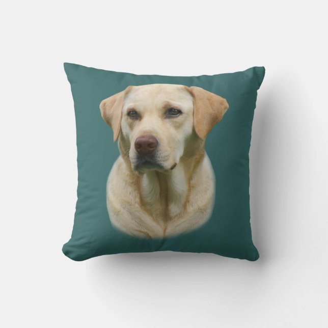 gelovige Friend Yellow Lab Pillow Kussen (Voorkant)