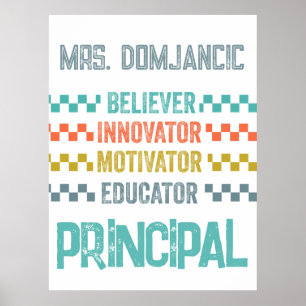 Gelovige, innovator, motivator, opvoeder Principal Poster