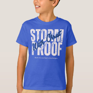 Gelovigen Jezus Dankbaarheid Bijbel Grafisch Blauw T-shirt