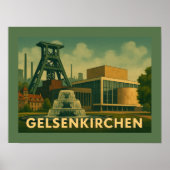 Gelsenkirchen Duitsland Stad Kunst Poster (Voorkant)