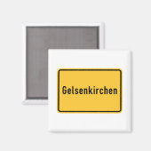 Gelsenkirchen, Duitsland verkeersbord Magneet (Voorkant / Achterkant)