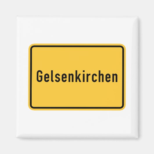 Gelsenkirchen, Duitsland verkeersbord Magneet (Voorkant)