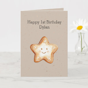 Gelsterkoek Happy Star Verjaardag  Kaart
