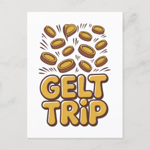 Gelt Trip Grappig Hanukkah Joods Hebreeuws Cultuur Uitnodiging Briefkaart