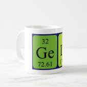 Gelu periodieke lijstnaam mok (Voorkant links)