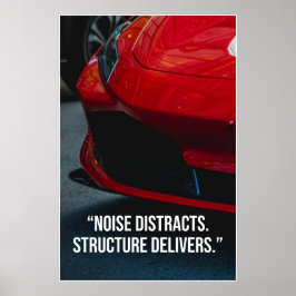 Geluid Afleiden Structuur Levert Auto Citaat Poster