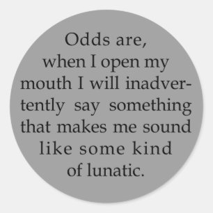 Geluid als een luiaard ronde sticker