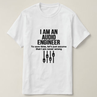 Geluid/Audio-engineer zwart/wit T-shirt