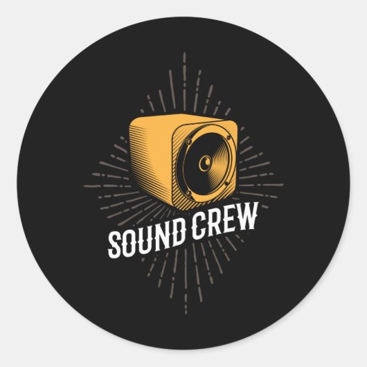 GELUID CRED Sound Guy Audio Technicia Audio Ronde Sticker (Voorkant)