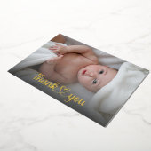 Geluid Dank je hart Nieuwe Babydouche Aangepaste f Folie Uitnodiging (Gedraaid)