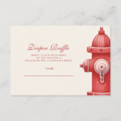 Geluid De Alarm Baby shower Diapper Raffle Informatiekaartje (Voorkant)