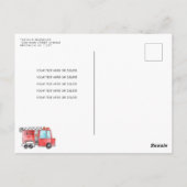 Geluid de Alarm Brand Vrachtwagen Brandweerman Ver Briefkaart (Achterkant)