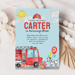 Geluid de Alarm Brand Vrachtwagen Brandweerman Ver Kaart