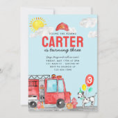 Geluid de Alarm Brand Vrachtwagen Brandweerman Ver Kaart (Voorkant)