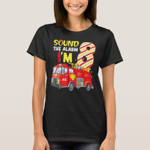 Geluid De Alarm die ik ben 8-jarig Jongen Vuur Vuu T-shirt