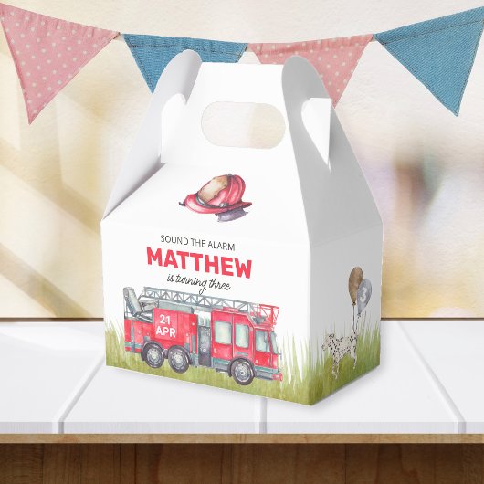 Geluid de Alarm Fire Truck Verjaardag Bedankdoosjes