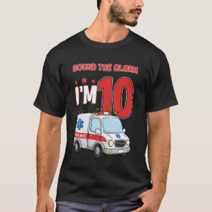Geluid De Alarm Ik ben 10 Jaar Oud Verjaardag Kind T-shirt