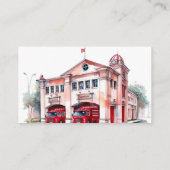 Geluid de Alarm Red Fire Truck Baby shower Game Informatiekaartje (Achterkant)