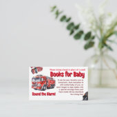 Geluid de Alarm Red Fire Truck Baby shower Game Informatiekaartje (Staand voorkant)