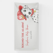 Geluid de alarmbrandweerman Dalmatische Baby showe Spandoek (Verticaal)