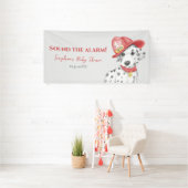 Geluid de alarmbrandweerman Dalmatische Baby showe Spandoek (Insitu)