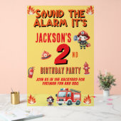 Geluid de brandweerman elke leeftijd verjaardagsfe acryl bord (Huwelijk)