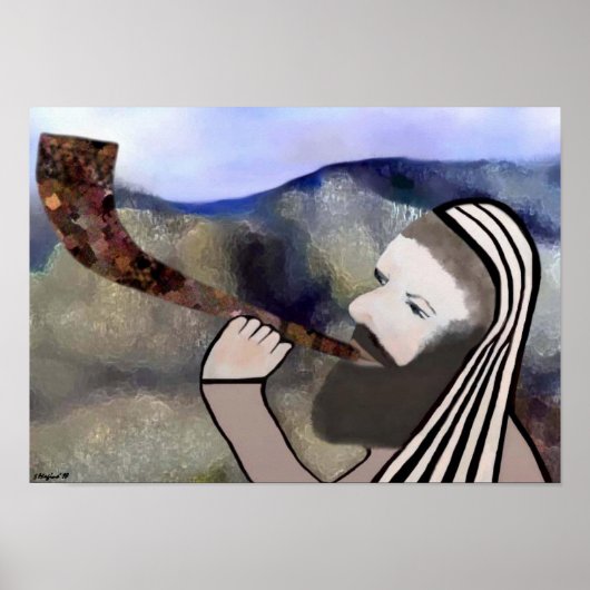 Geluid de Shofar Druk Poster (Voorkant)