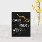 Geluid de Shofar Herfst Feesten Yom Teruah Dag van Kaart (Gele Bloem)