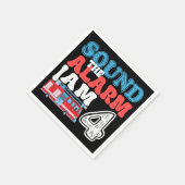 Geluid de wekker Ik ben 4 Grappig 4e Verjaardag Ki Servet (Hoek)