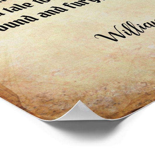 Geluid en furie - Shakespeare quote print (Hoek)