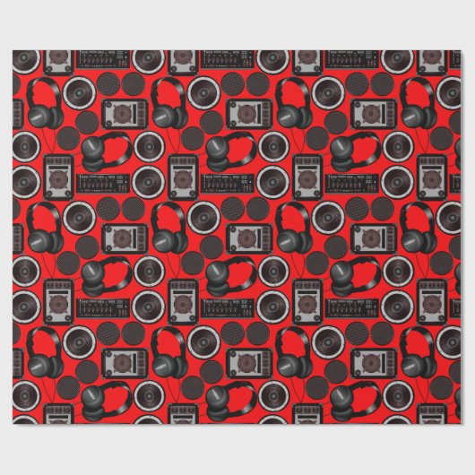 Geluid- en subwooferluidsprekers cadeaupapier (Vlak)