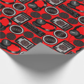 Geluid- en subwooferluidsprekers cadeaupapier (Hoek)