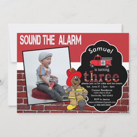 Geluid het Alarm - 00th Birthday Party Kaart (Voorkant)