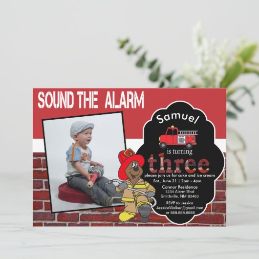 Geluid het Alarm - 00th Birthday Party Kaart (Staand voorkant)