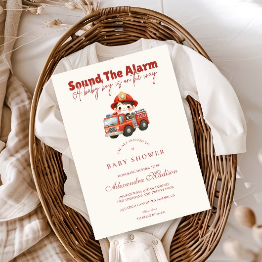 Geluid het alarm Baby shower Kaart