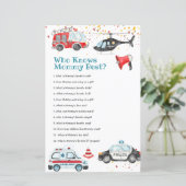Geluid het alarm Baby shower Who Knows Mommy Best (Staand voorkant)