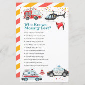 Geluid het alarm Baby shower Who Knows Mommy Best (Voorkant / Achterkant)