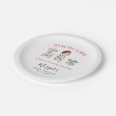 Geluid het Alarm Brandweerman Baby shower Papieren Bordje (Gekanteld)