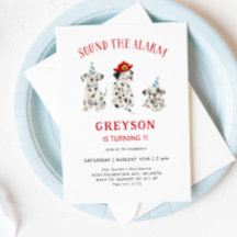 Geluid het alarm brandweerman verjaardagsfeestje