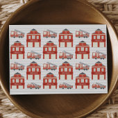 Geluid Het alarm Brandweerwagen Verjaardagsfeestfo Bedankkaart