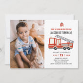 Geluid Het alarm Brandweerwagen Verjaardagsfeestfo Kaart (Voorkant)