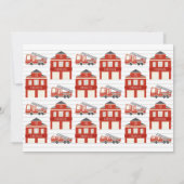 Geluid Het alarm Brandweerwagen Verjaardagsfeestfo Kaart (Achterkant)