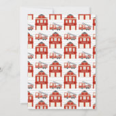 Geluid het alarm brandweerwagen verjaardagsfeestje kaart (Achterkant)