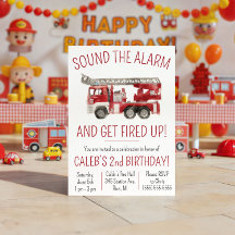 Geluid het alarm & Get Fired Up Fire Truck Verjaar