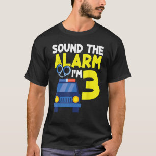 Geluid het alarm Ik ben 3 Jaar Oud Kinderen Verjaa T-shirt